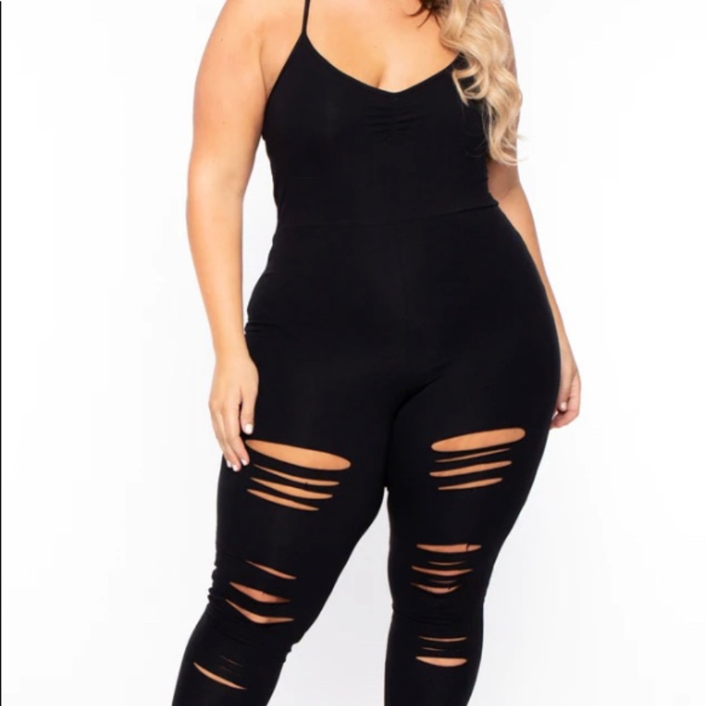 Curve Sense destroyed catsuit/jumpsuit **NWOT**-size 3X